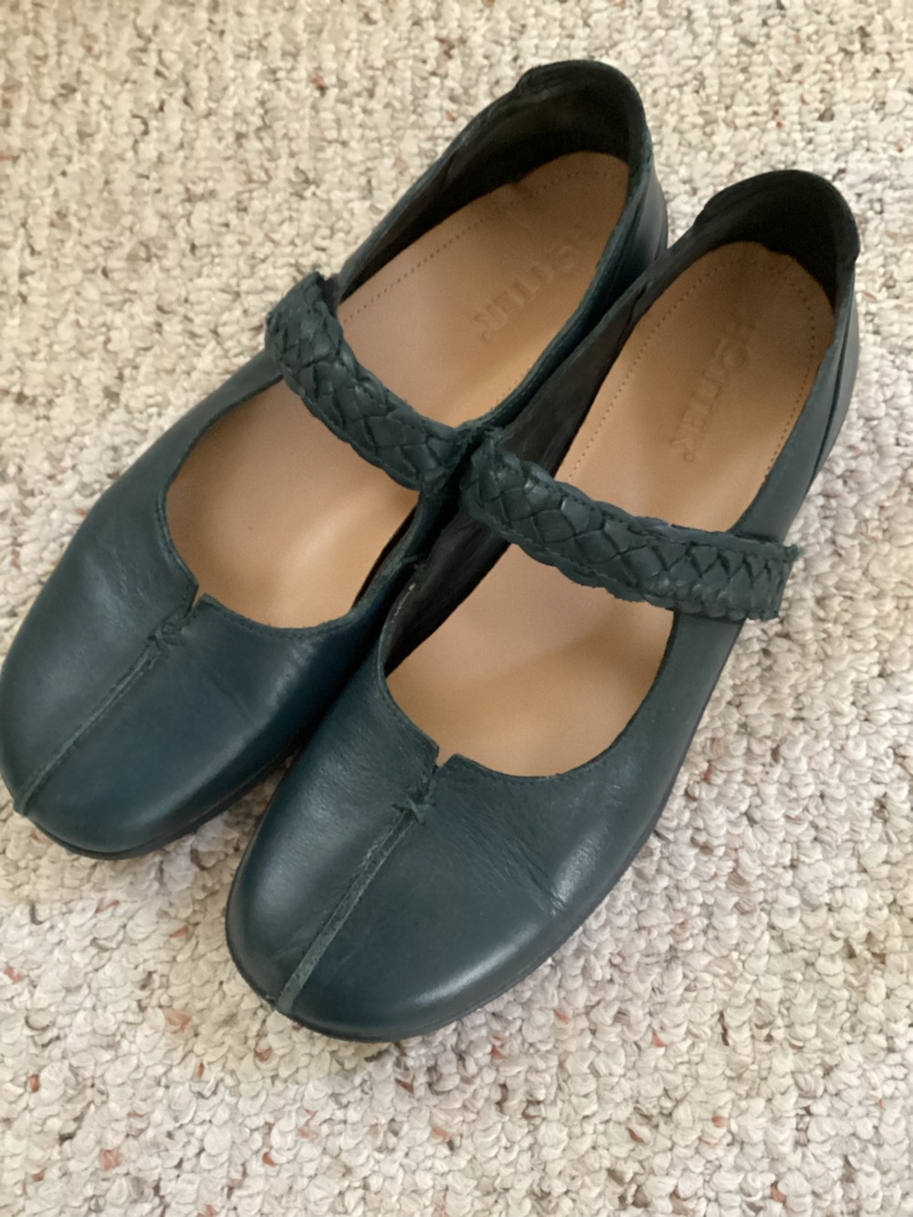Hotter Mary Jane Flats - Deep Teal